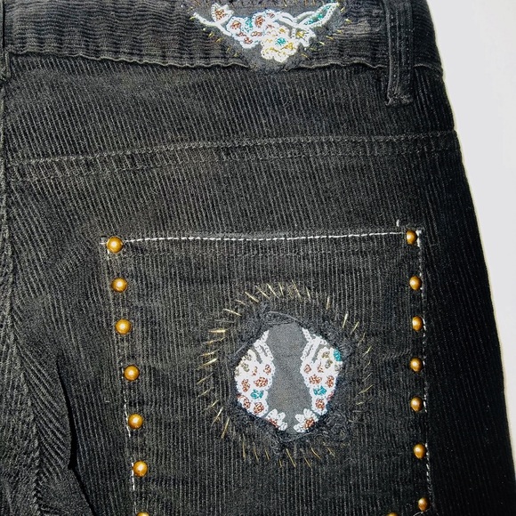 Jenny Jen Collection Black Patchwork Corduroy Jean - Picture 6 of 8